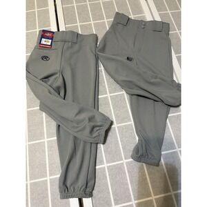 NWT Rawlings Youth XS Semi Relaxed Fit Baseball‎ Softball Sports Pants Gray